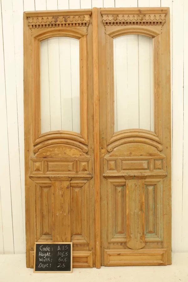 Antique French door Glass - lot A115