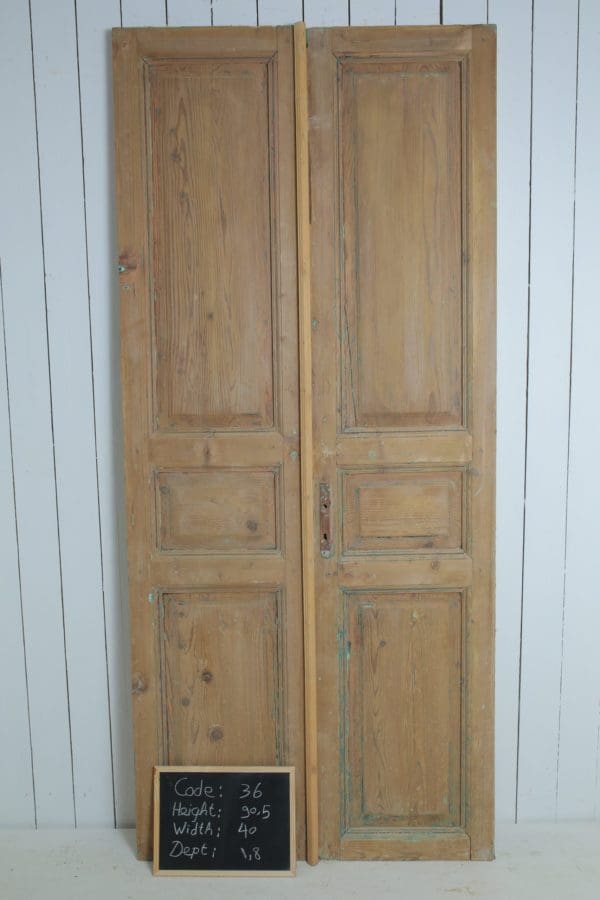 Antique Solid Wood French Doors (Set) - Lot 36