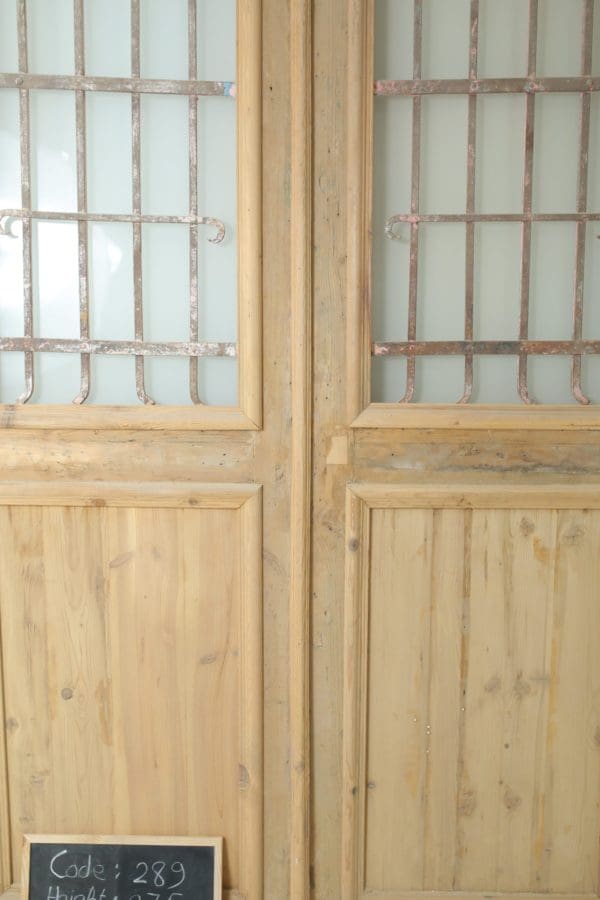 Antique French Glass Door with Iron (Set) - Lot 289 - Image 2
