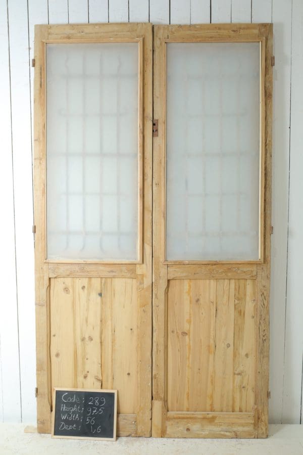 Antique French Glass Door with Iron (Set) - Lot 289 - Image 3