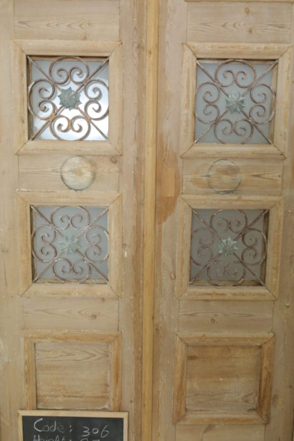 Antique French Glass Door with Iron (Set) - Lot 306 - Image 2