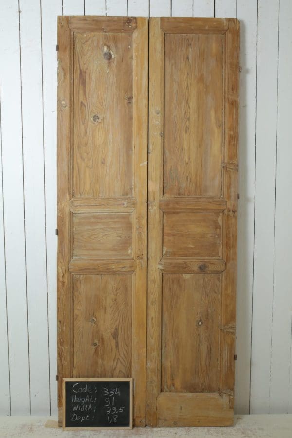 Antique French Wood Door (Set) - Lot 334 - Image 3