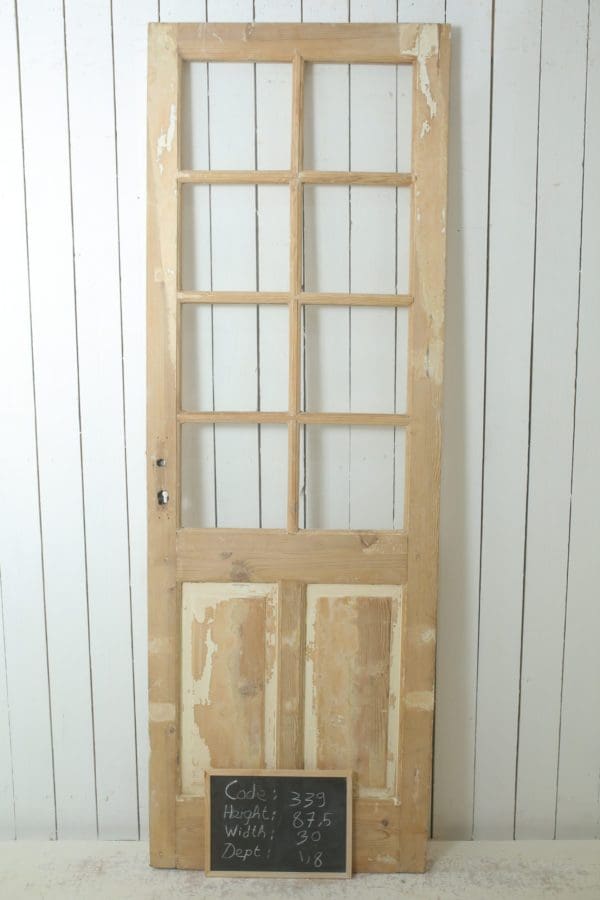 Antique French Wood Door with Glass - Lot 339