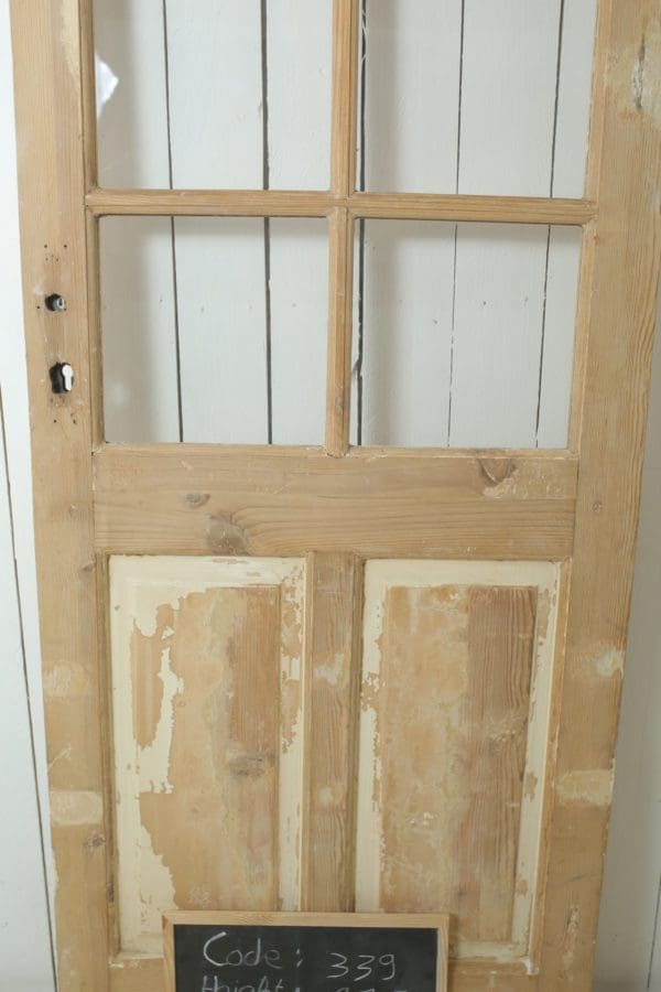 Antique French Wood Door with Glass - Lot 339 - Image 2