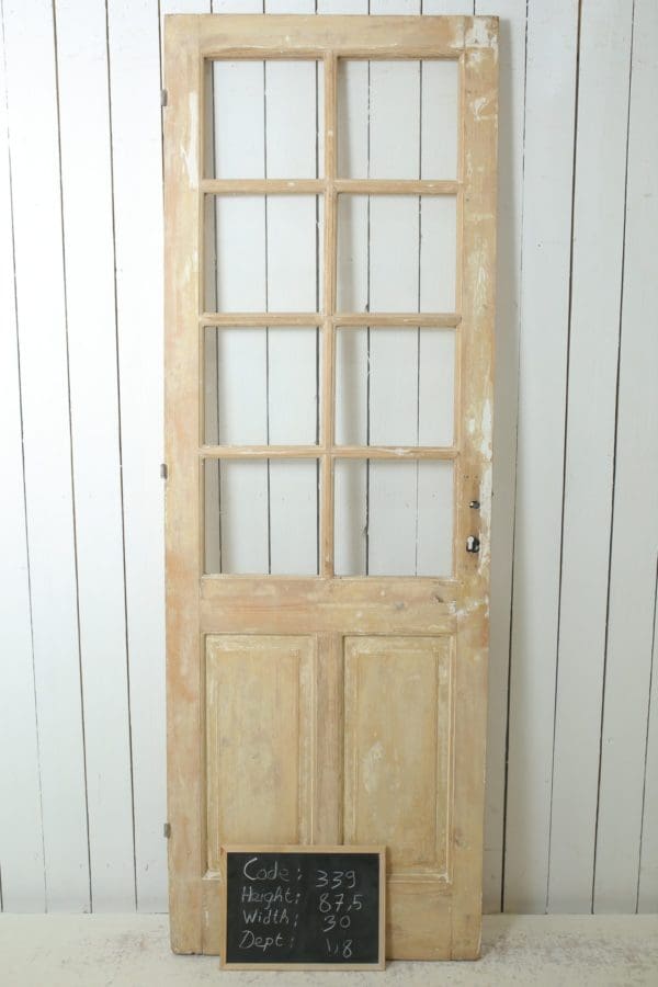 Antique French Wood Door with Glass - Lot 339 - Image 3