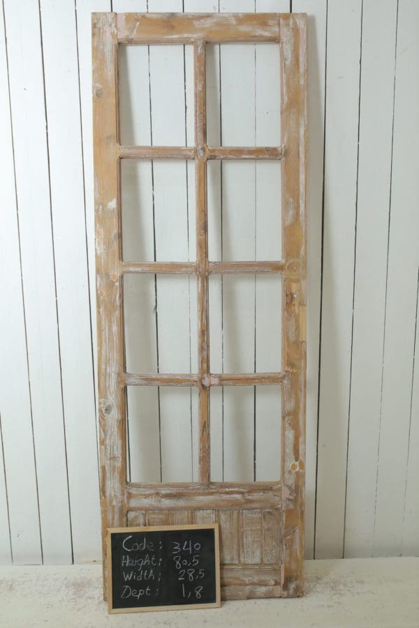Antique French Wood Door with Glass - Lot 340