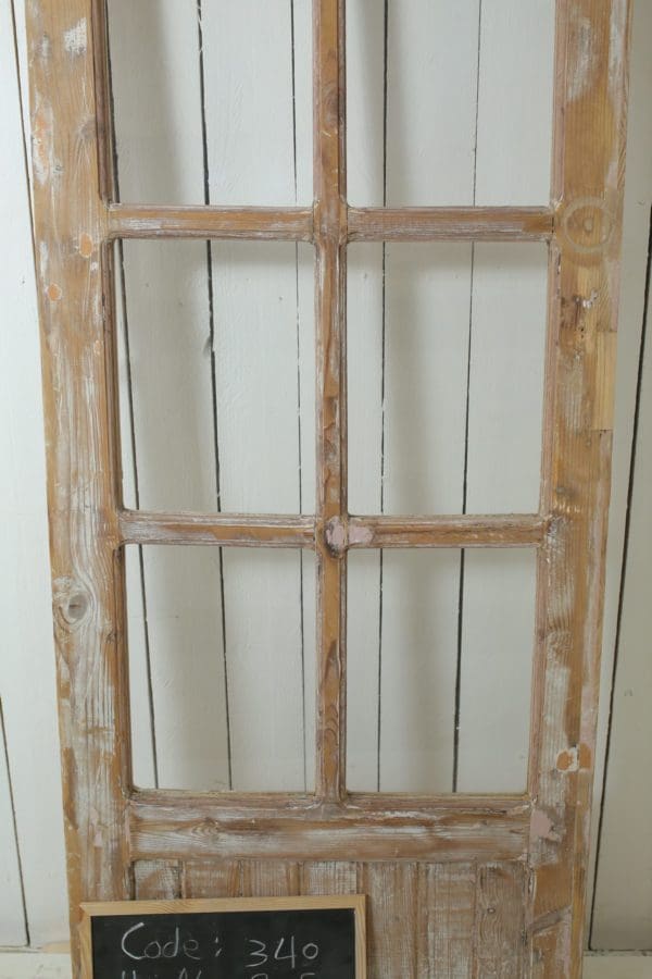 Antique French Wood Door with Glass - Lot 340 - Image 2
