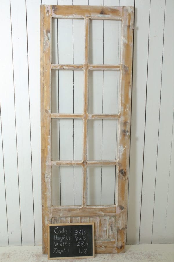 Antique French Wood Door with Glass - Lot 340 - Image 3