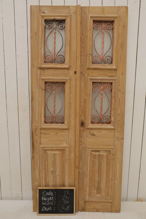 Antique French door Iron - lot A73