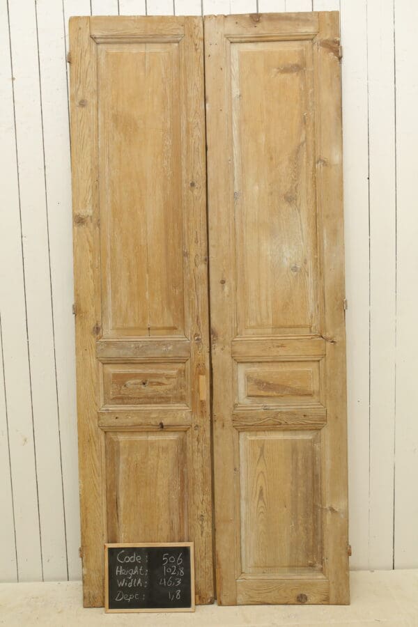 Antique French Solid Wood Door (Set) - Lot 506 - Image 3