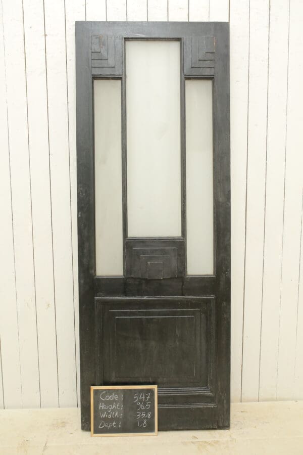 Black Antique French Glass Door - Lot 547